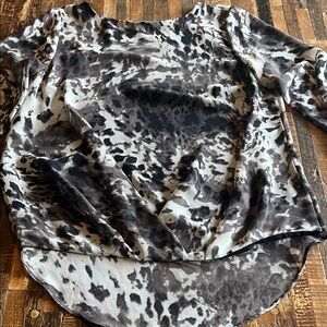 Vince Camuto Black and White Abstract Blouse